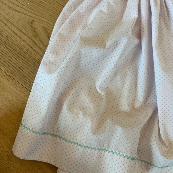 Southern Smocked Co Smocked Cottontail Bunnies Bishop Light Pink Tiny Dot 24M/2T - Picture 10 of 12